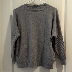 Like New!Peserico Tricot Sweater rib sleeve wool silk cashmere Italy size Sm 40